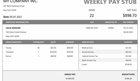 Oreillys Pay Stubs Белый цвет детализированный