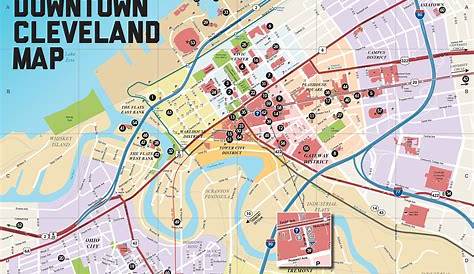Направления для вождения в Кливленд, Огайо Большие карты для бесплатной загрузки и печати высокого разрешения и
