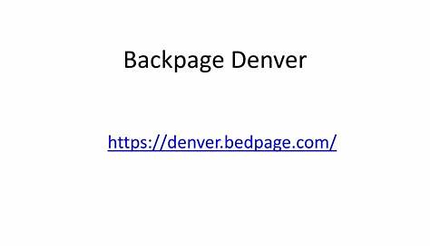 Денвер Bedpages Backpage Телеграф