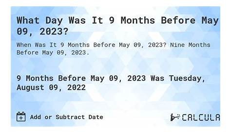 Что такое 9 месяцев до 11 мая + что такое Романфараан